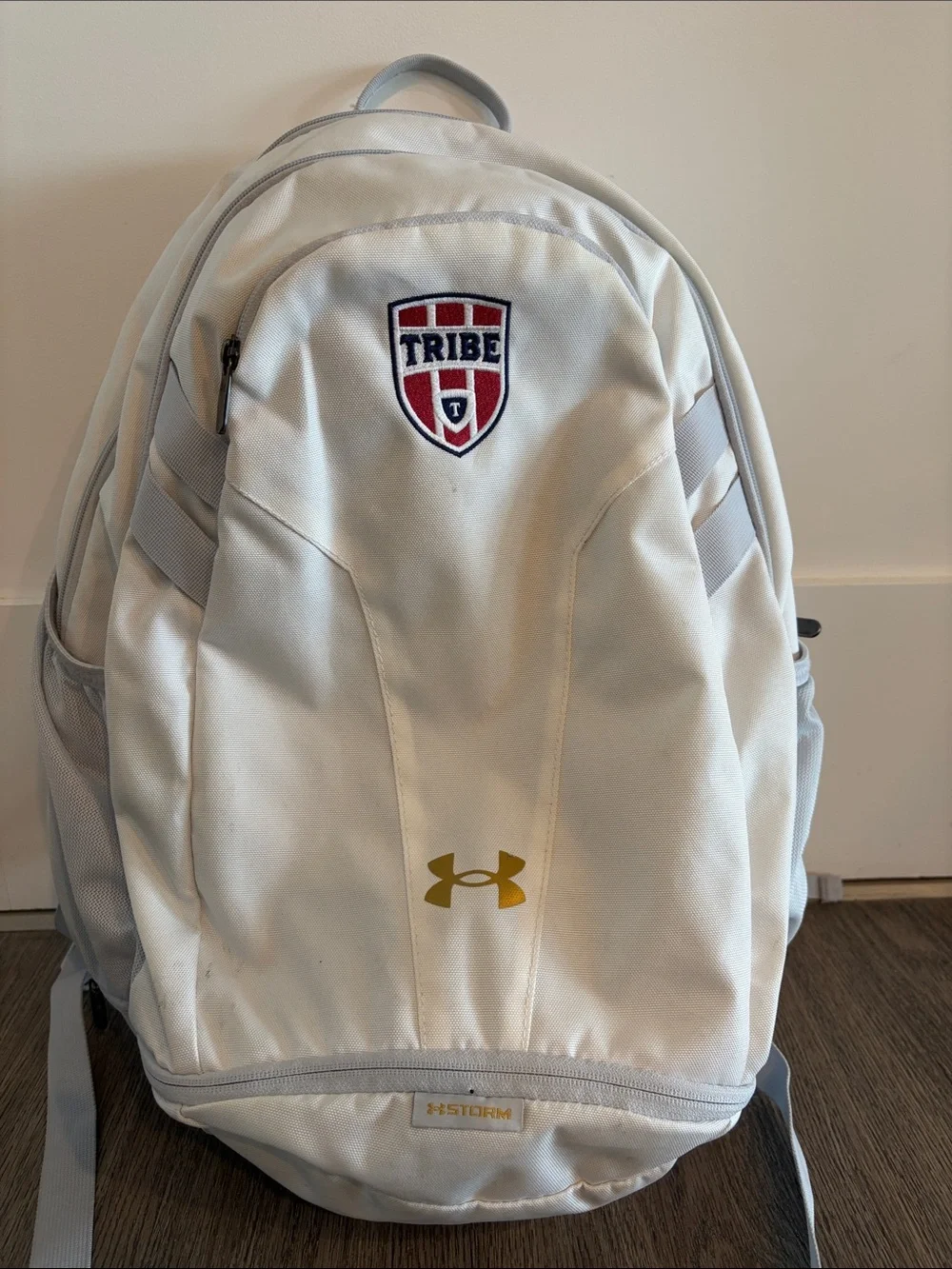 Tribe Volleyball Under Armour White and Light Gray Women's Backpack